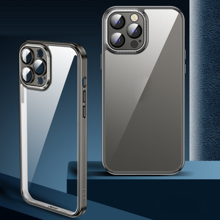 For iPhone 14 Pro Metal Lens Film TPU Phone Case