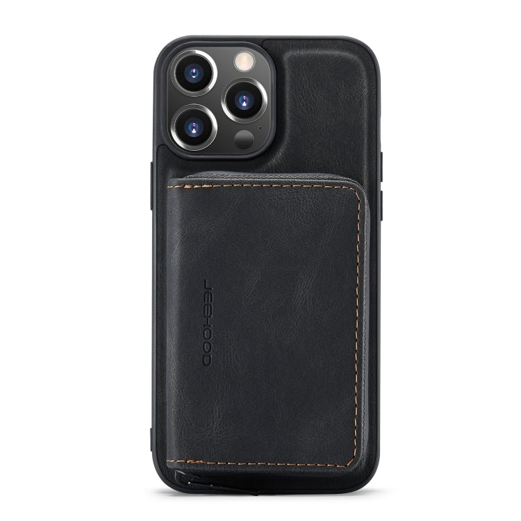 For iPhone 14 Pro JEEHOOD Magnetic Zipper Wallet Leather Phone Case