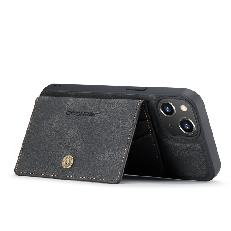 For iPhone 14 JEEHOOD Retro Magnetic Detachable Leather Phone Case