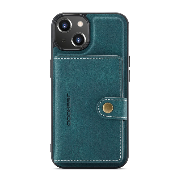 For iPhone 14 Plus JEEHOOD Retro Magnetic Detachable Leather Phone Case