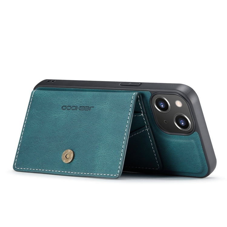 For iPhone 14 Plus JEEHOOD Retro Magnetic Detachable Leather Phone Case