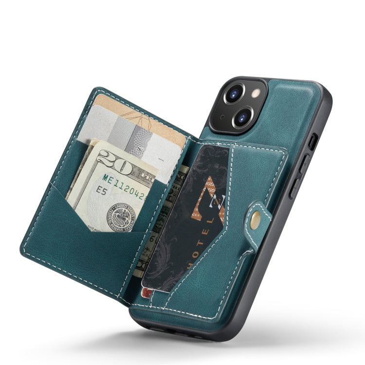 For iPhone 14 Plus JEEHOOD Retro Magnetic Detachable Leather Phone Case