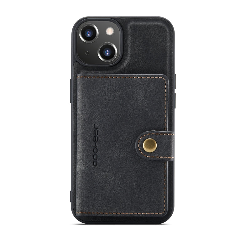 For iPhone 14 Plus JEEHOOD Retro Magnetic Detachable Leather Phone Case
