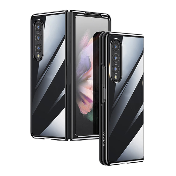 For Samsung Galaxy Z Fold4 SULADA Shockproof Plating PC Transparent Protective Case