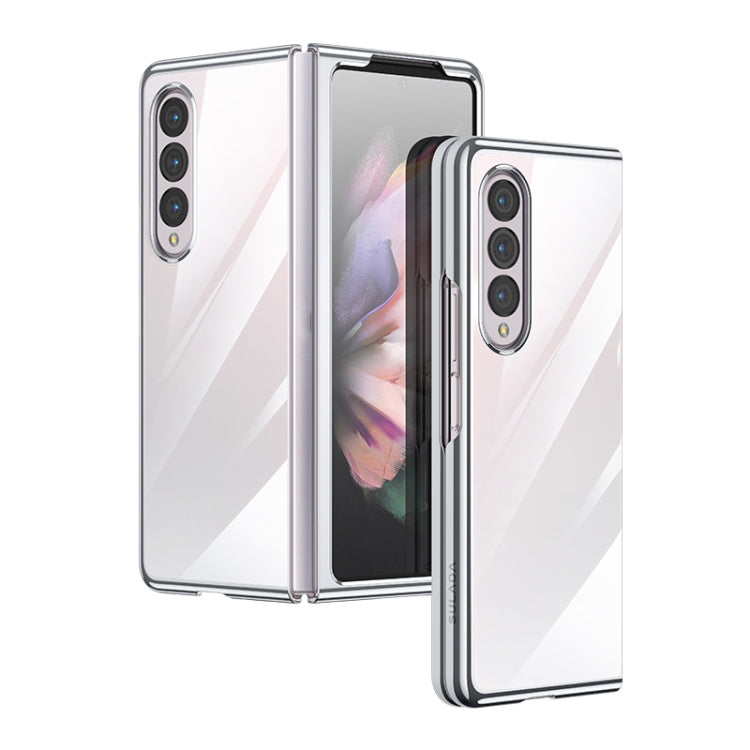 For Samsung Galaxy Z Fold4 SULADA Shockproof Plating PC Transparent Protective Case