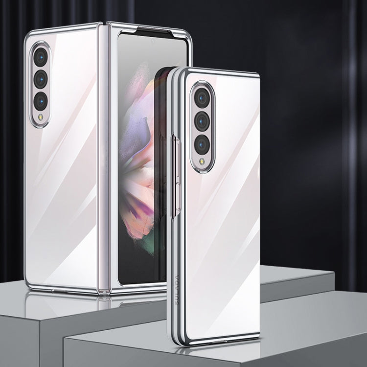 For Samsung Galaxy Z Fold4 SULADA Shockproof Plating PC Transparent Protective Case