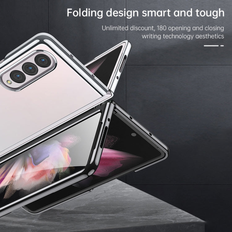 For Samsung Galaxy Z Fold4 SULADA Shockproof Plating PC Transparent Protective Case