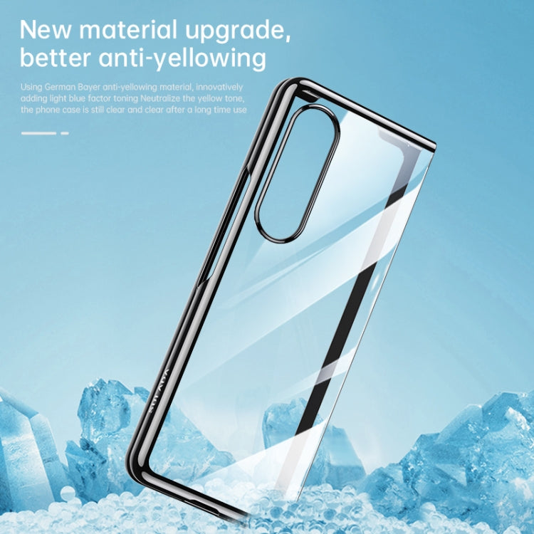For Samsung Galaxy Z Fold4 SULADA Shockproof Plating PC Transparent Protective Case