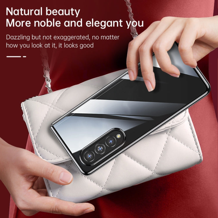 For Samsung Galaxy Z Fold4 SULADA Shockproof Plating PC Transparent Protective Case
