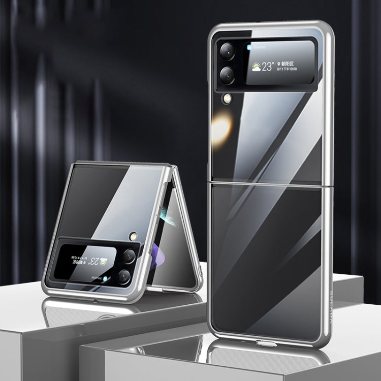 For Samsung Galaxy Z Flip4 SULADA Shockproof Plating PC Transparent Protective Case