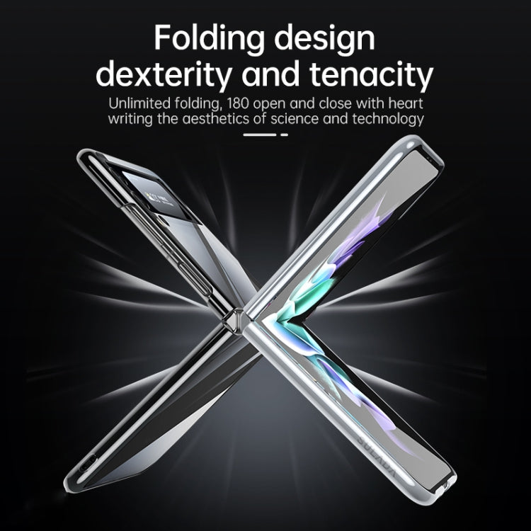 For Samsung Galaxy Z Flip4 SULADA Shockproof Plating PC Transparent Protective Case