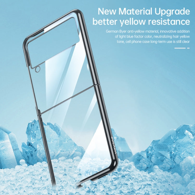 For Samsung Galaxy Z Flip4 SULADA Shockproof Plating PC Transparent Protective Case