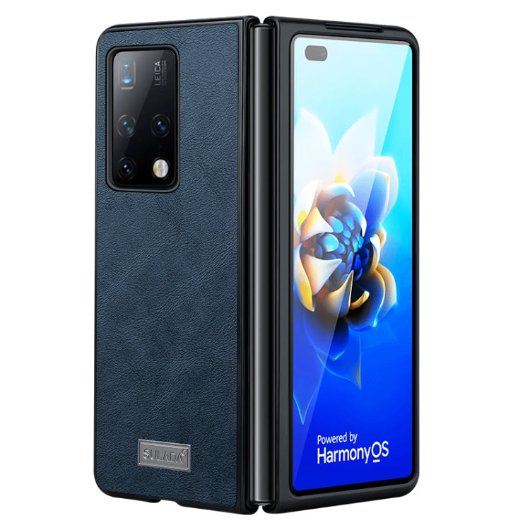 For Samsung Galaxy Z Fold4 SULADA Shockproof TPU + Handmade Leather Protective Case