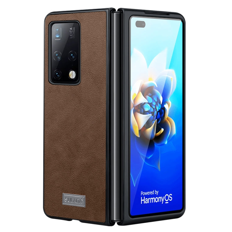 For Samsung Galaxy Z Fold4 SULADA Shockproof TPU + Handmade Leather Protective Case