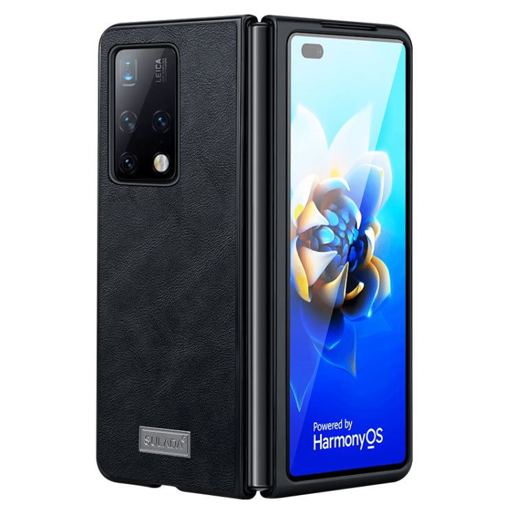 For Samsung Galaxy Z Fold4 SULADA Shockproof TPU + Handmade Leather Protective Case