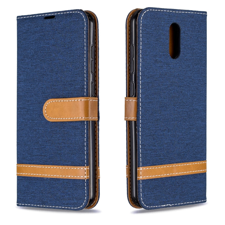 For Nokia 2.3 Color Matching Denim Texture Horizontal Flip Leather Case with Holder & Card Slots & Wallet & Lanyard