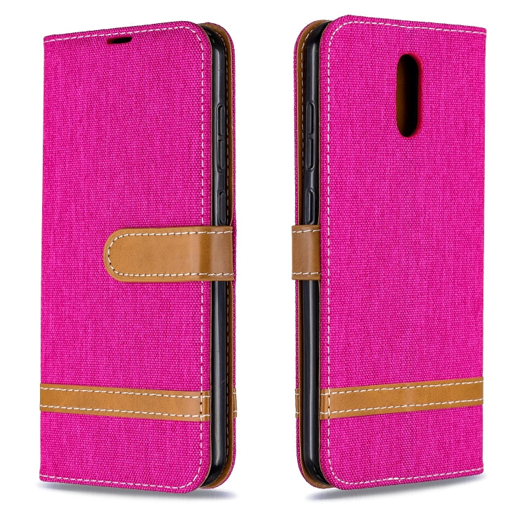 For Nokia 2.3 Color Matching Denim Texture Horizontal Flip Leather Case with Holder & Card Slots & Wallet & Lanyard