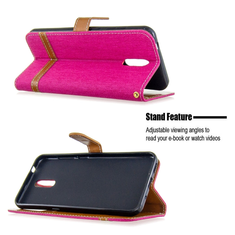 For Nokia 2.3 Color Matching Denim Texture Horizontal Flip Leather Case with Holder & Card Slots & Wallet & Lanyard