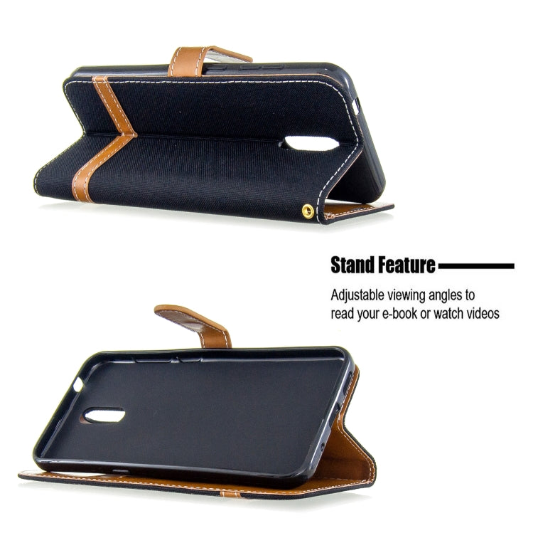 For Nokia 2.3 Color Matching Denim Texture Horizontal Flip Leather Case with Holder & Card Slots & Wallet & Lanyard