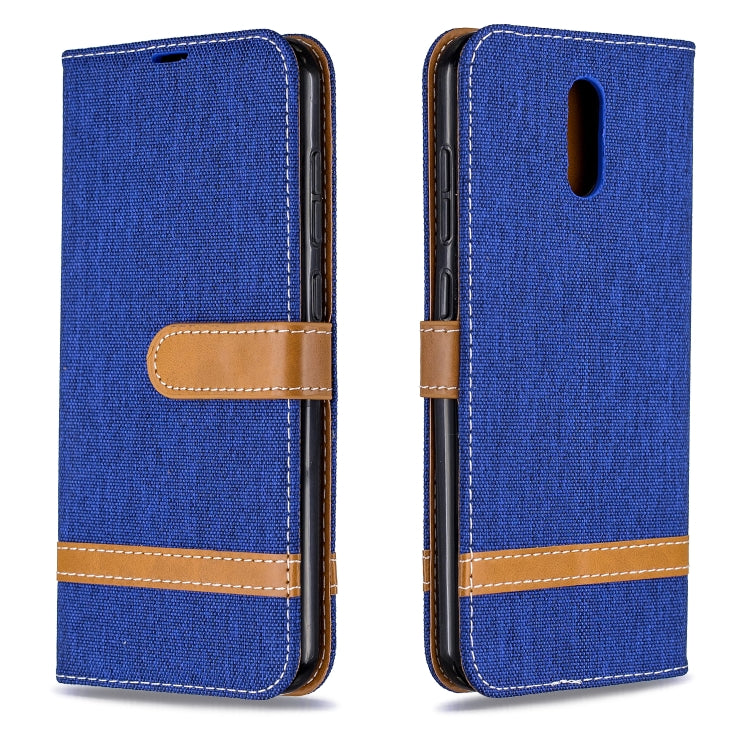 For Nokia 2.3 Color Matching Denim Texture Horizontal Flip Leather Case with Holder & Card Slots & Wallet & Lanyard