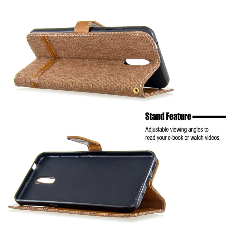 For Nokia 2.3 Color Matching Denim Texture Horizontal Flip Leather Case with Holder & Card Slots & Wallet & Lanyard