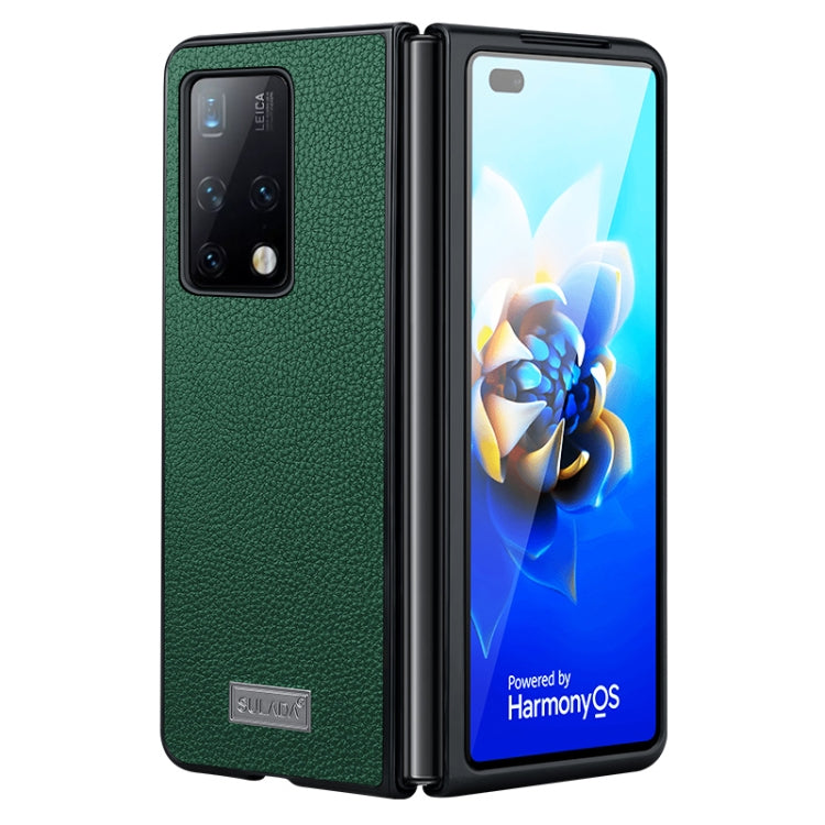 For Samsung Galaxy Z Fold4 SULADA Shockproof TPU + Handmade Leather Phone Case