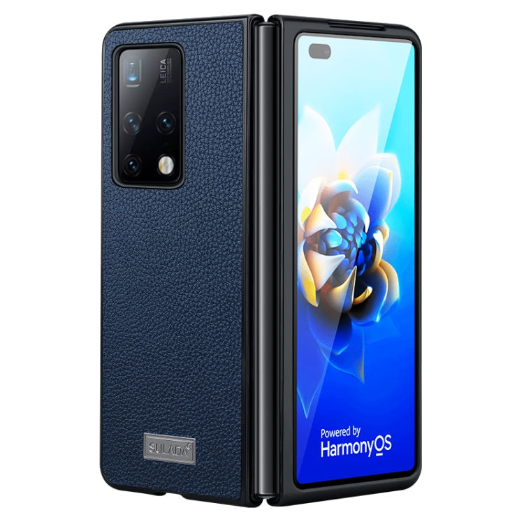 For Samsung Galaxy Z Fold4 SULADA Shockproof TPU + Handmade Leather Phone Case