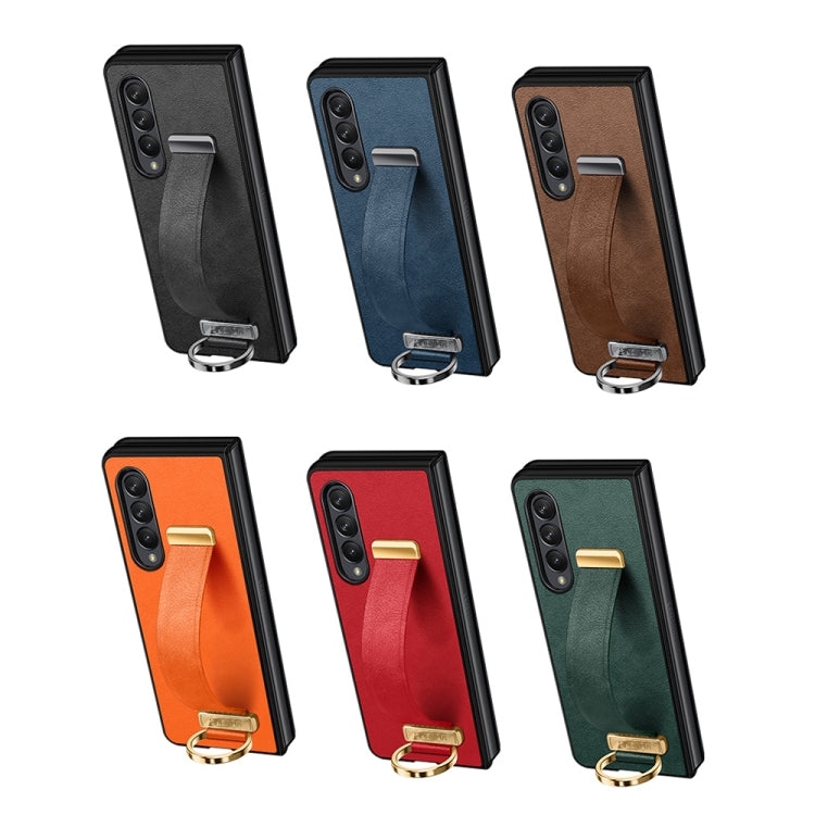 For Samsung Galaxy Z Fold4 SULADA Cool Series PC + Leather Texture Skin Feel Shockproof Phone Case