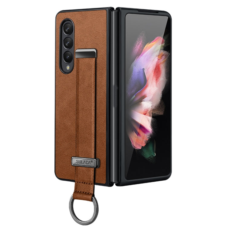 For Samsung Galaxy Z Fold4 SULADA Cool Series PC + Leather Texture Skin Feel Shockproof Phone Case