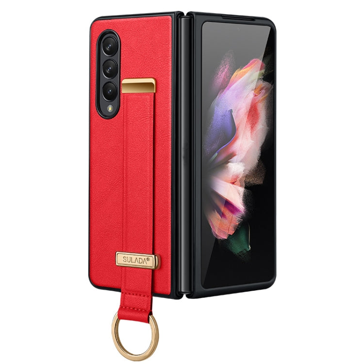 For Samsung Galaxy Z Fold4 SULADA Cool Series PC + Leather Texture Skin Feel Shockproof Phone Case