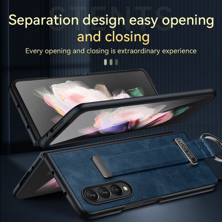 For Samsung Galaxy Z Fold4 SULADA Cool Series PC + Leather Texture Skin Feel Shockproof Phone Case