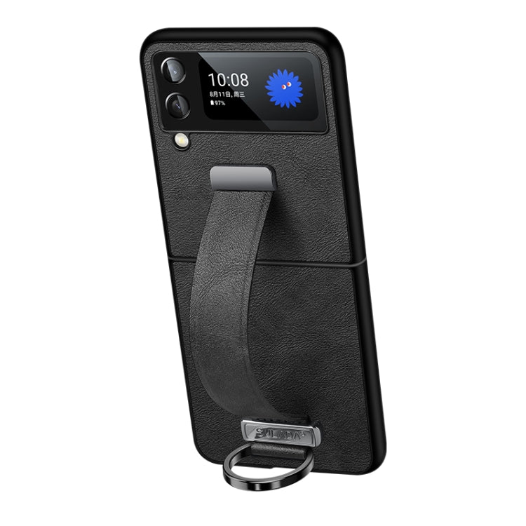 For Samsung Galaxy Z Flip4 SULADA Cool Series PC + Leather Texture Skin Feel Shockproof Phone Case