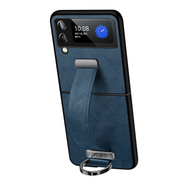 For Samsung Galaxy Z Flip4 SULADA Cool Series PC + Leather Texture Skin Feel Shockproof Phone Case