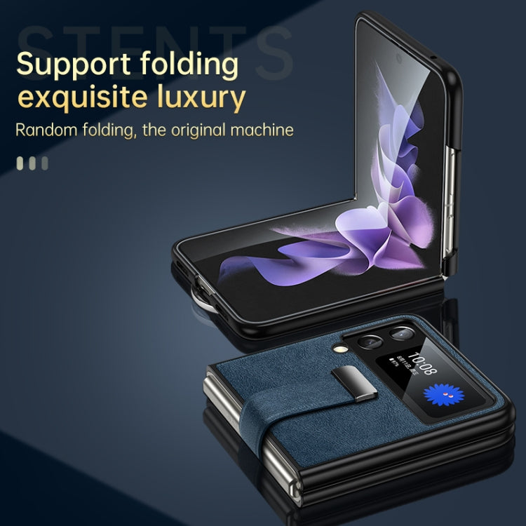For Samsung Galaxy Z Flip4 SULADA Cool Series PC + Leather Texture Skin Feel Shockproof Phone Case