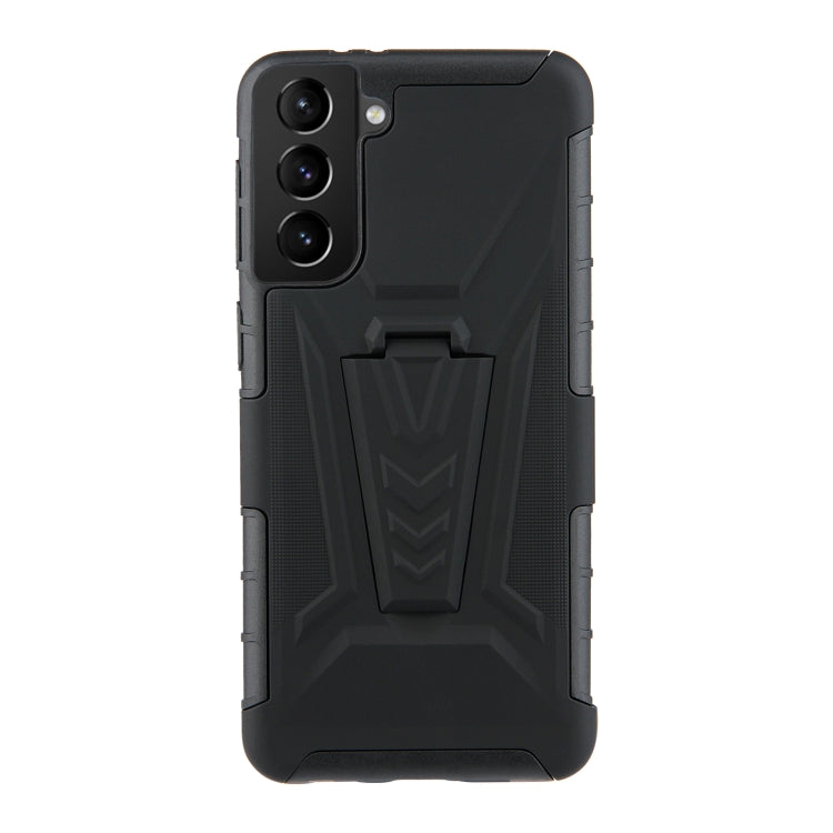 For Samsung Galaxy S21 Ultra 5G Back Belt Clip Phone Case(Black)