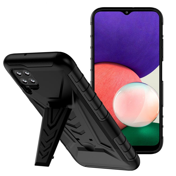 For Samsung Galaxy A22 4G Back Belt Clip Phone Case(Black)
