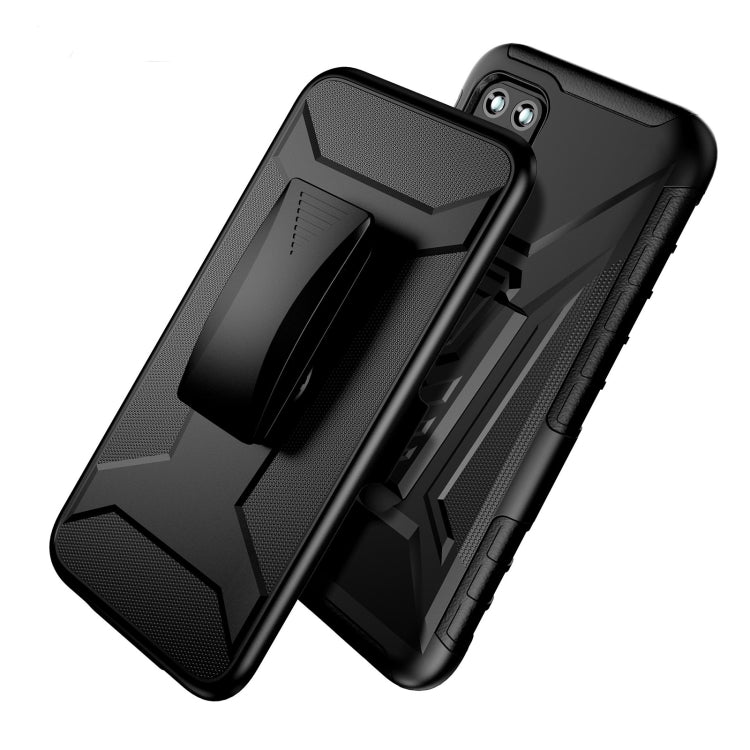 For Samsung Galaxy A22 4G Back Belt Clip Phone Case(Black)