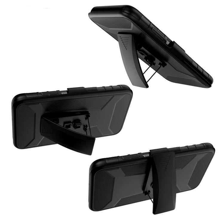 For Samsung Galaxy A22 4G Back Belt Clip Phone Case(Black)
