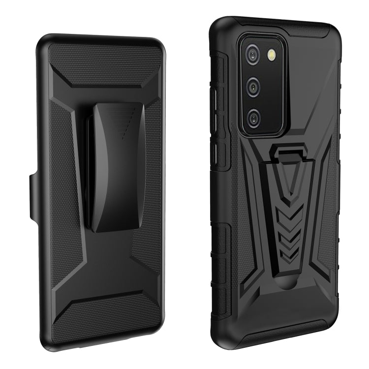 For Samsung Galaxy A02s EU Version Back Belt Clip Phone Case(Black)