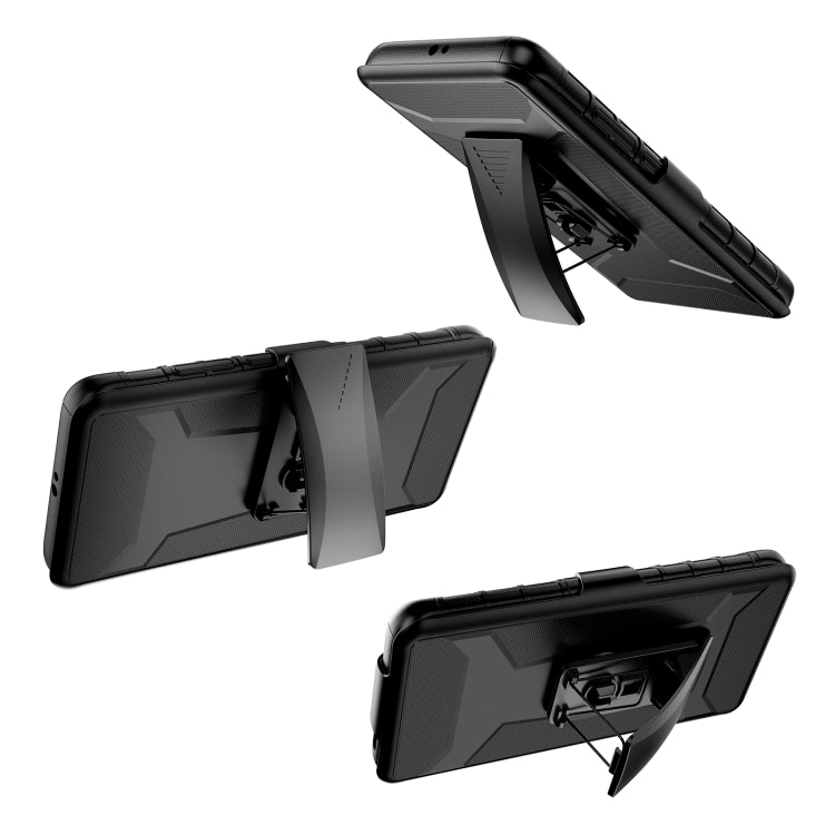 For Samsung Galaxy A03s 166mm Back Belt Clip Phone Case(Black)