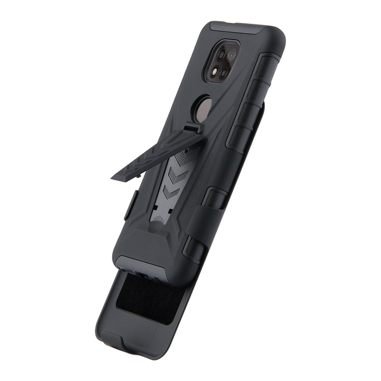 For Motorola Moto G Power 2021 Back Belt Clip Phone Case(Black)