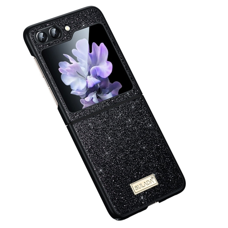 For Samsung Galaxy Z Flip5 SULADA Shockproof TPU + Handmade Leather Phone Case