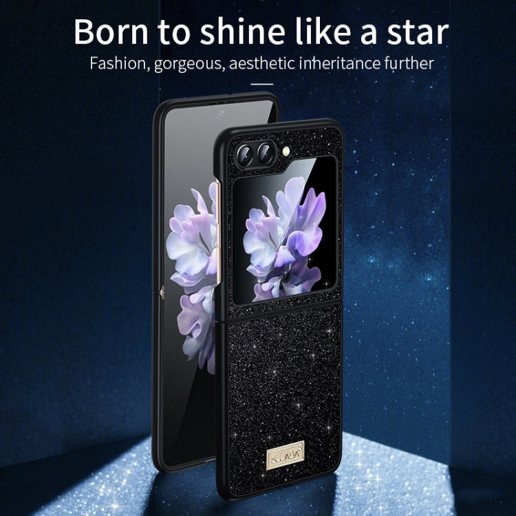 For Samsung Galaxy Z Flip5 SULADA Shockproof TPU + Handmade Leather Phone Case