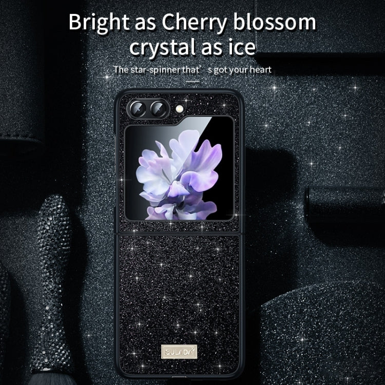 For Samsung Galaxy Z Flip5 SULADA Shockproof TPU + Handmade Leather Phone Case