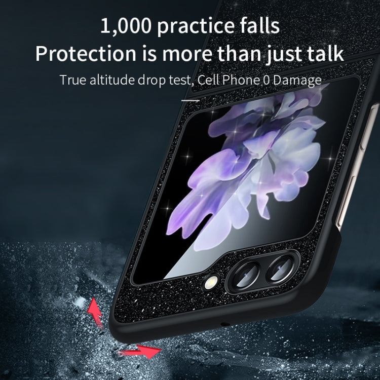 For Samsung Galaxy Z Flip5 SULADA Shockproof TPU + Handmade Leather Phone Case