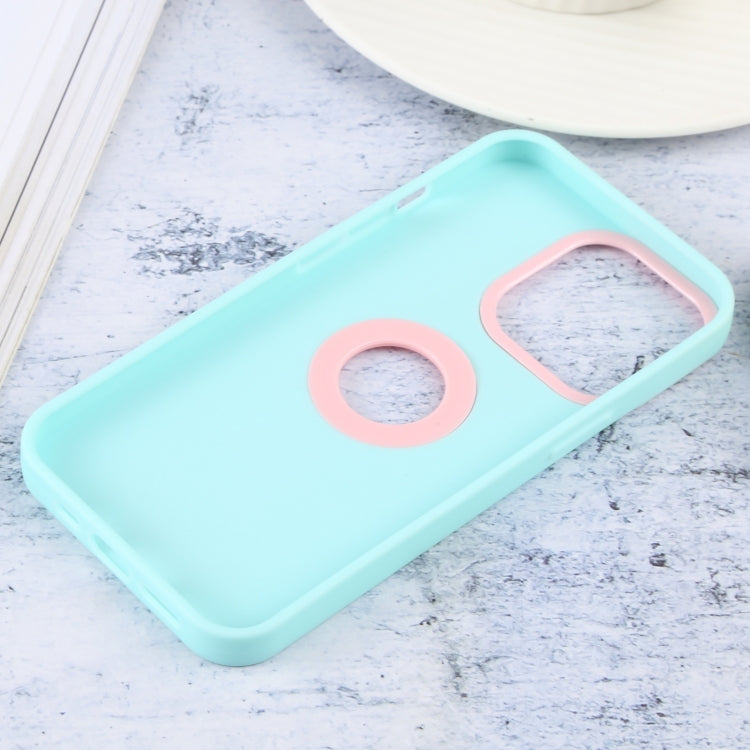 For iPhone 14 Contrast Color 3 in 1 TPU Phone Case