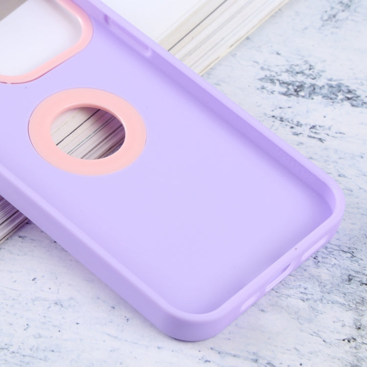 For iPhone 14 Contrast Color 3 in 1 TPU Phone Case