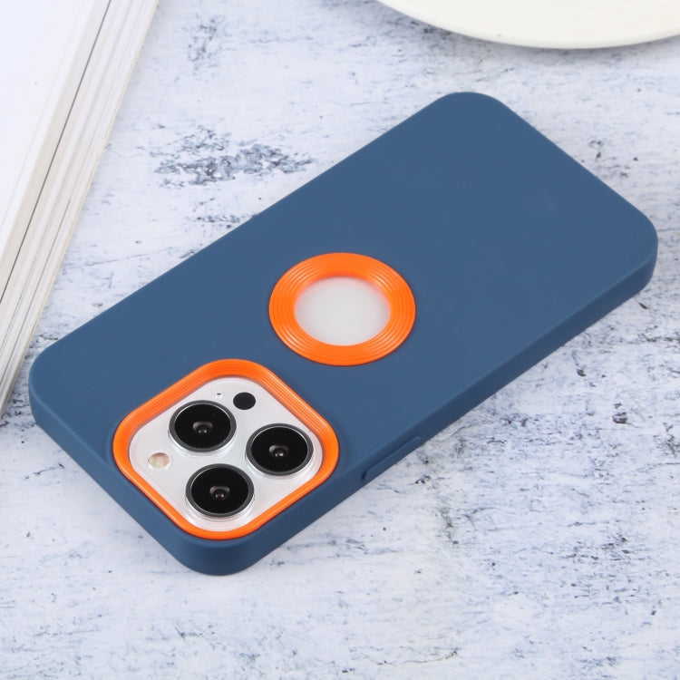 For iPhone 14 Contrast Color 3 in 1 TPU Phone Case