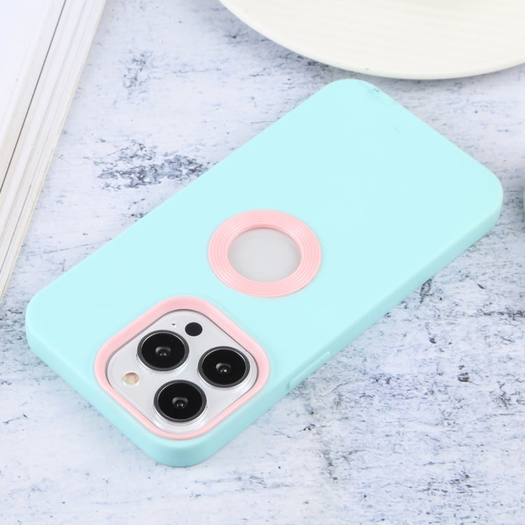 For iPhone 14 Pro Contrast Color 3 in 1 TPU Phone Case