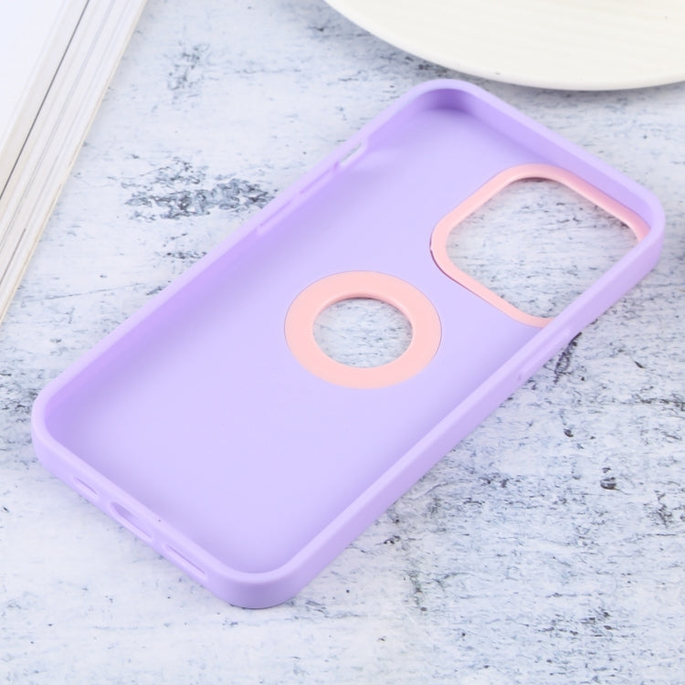 For iPhone 14 Pro Contrast Color 3 in 1 TPU Phone Case